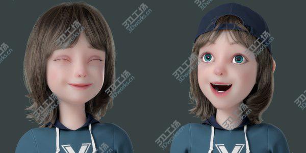 images/goods_img/20210312/Cartoon Boy Rigged model/5.jpg